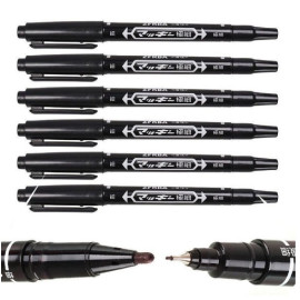 Маркер для татуажа двухсторонний черный