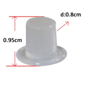 Обратные капсы под краску 8мм (с плоским дном)