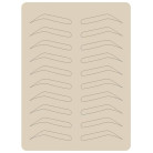 Штучна шкіра А5 з малюнком (Брови чорний контур)