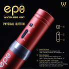 Машинка для тату бездротова EP8 AVA Tattoo (Red)