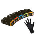 Перчатки черные нитриловые неопудренные Nitrylex Mercator