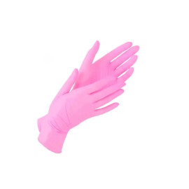 Перчатки нитриловые неопудренные Medicare (розовые)