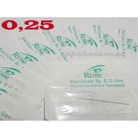 Текстуровані голки 0,25 мм для татуажу R-line Заточення AB