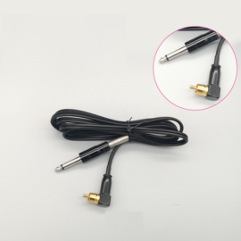 Шнур RCA 2.0 м чорний із кутовим штекером