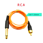 Шнур RCA 2.0 м оранжевый с прямым штекером 