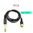 Шнур RCA 2.0 м черный с прямым штекером 