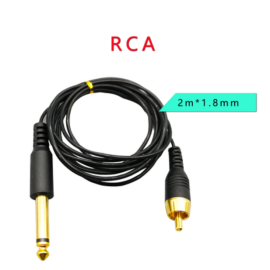 Шнур RCA 2.0 м чорний із прямим штекером