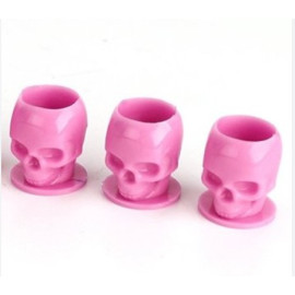 Капсы под краску черепа (розовые) 50 шт